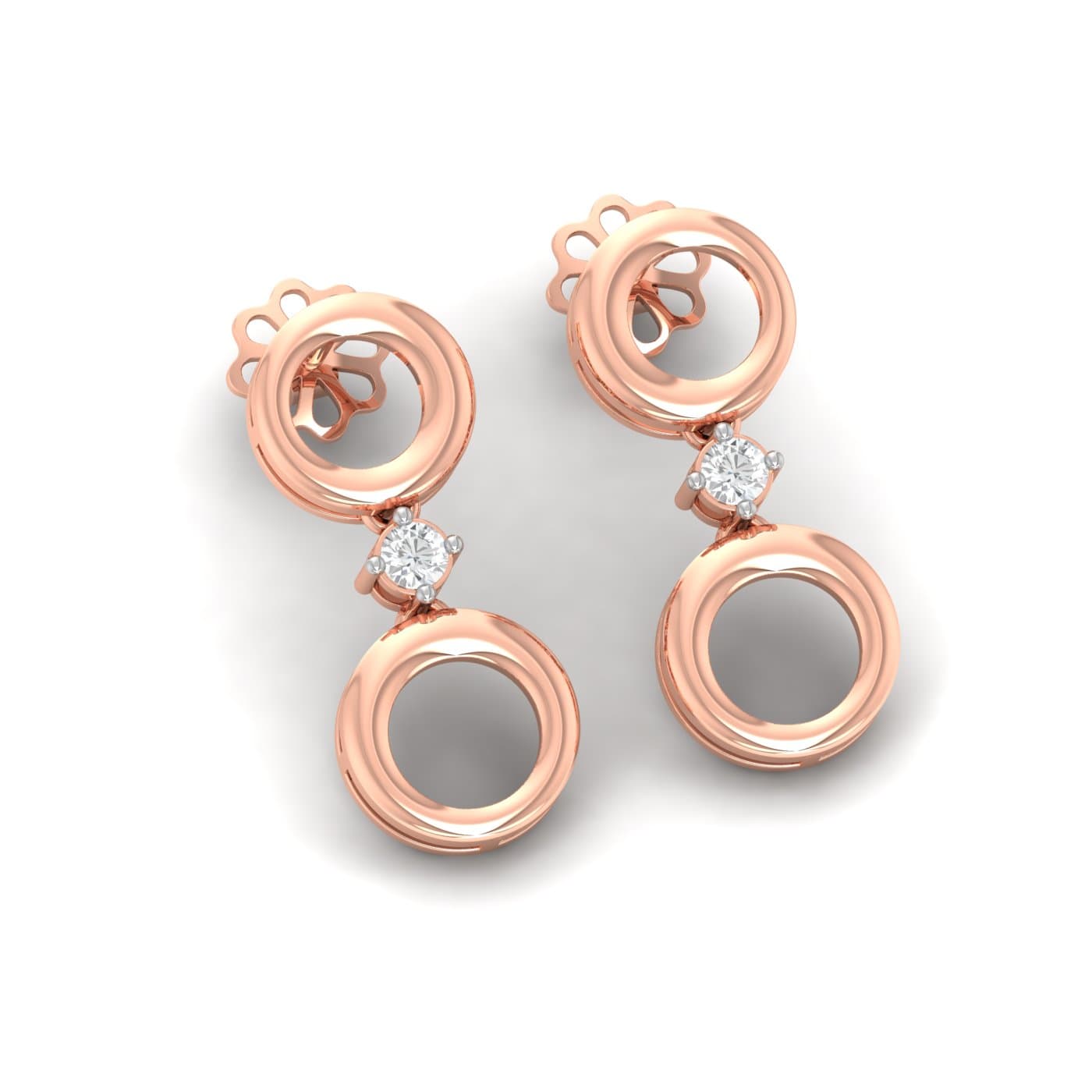 Cerchio Diamond Drop Earrings