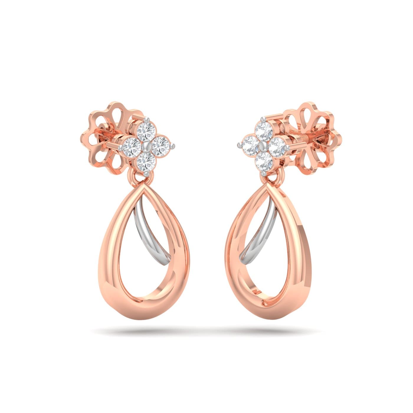 Pera Style Drop Diamond Earrings