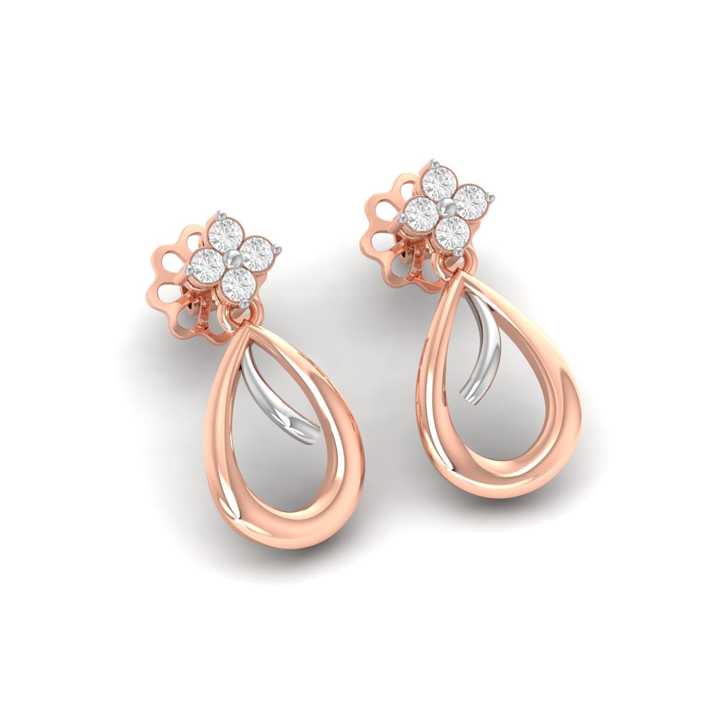 Pera Style Drop Diamond Earrings