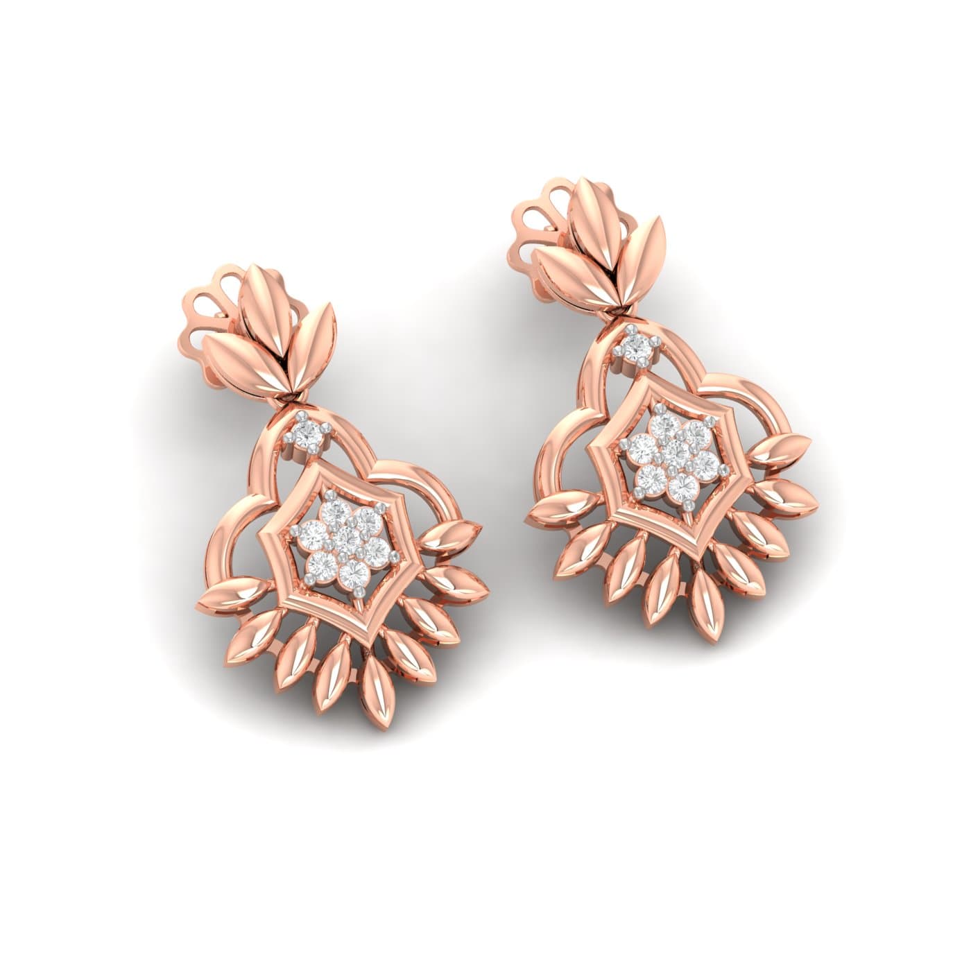 Scaevola Diamond Elegant Earrings
