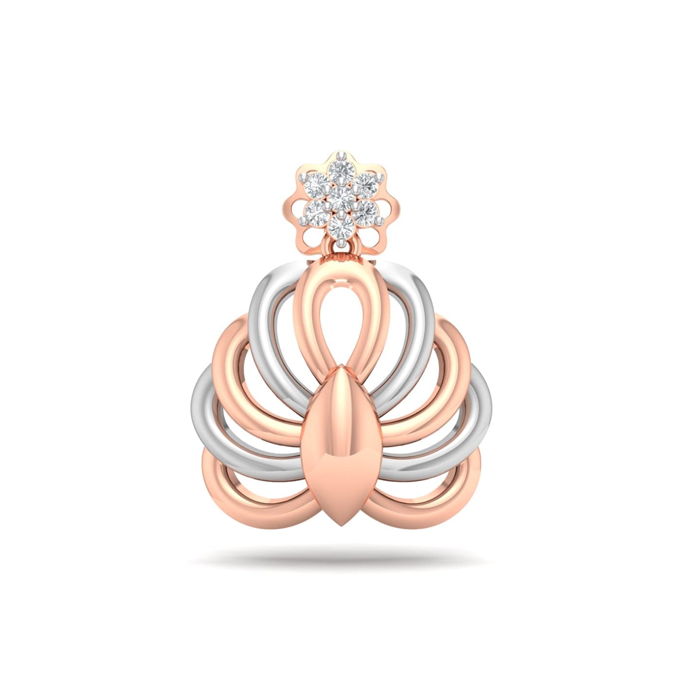 Honeysuckle Diamond Stud Earrings