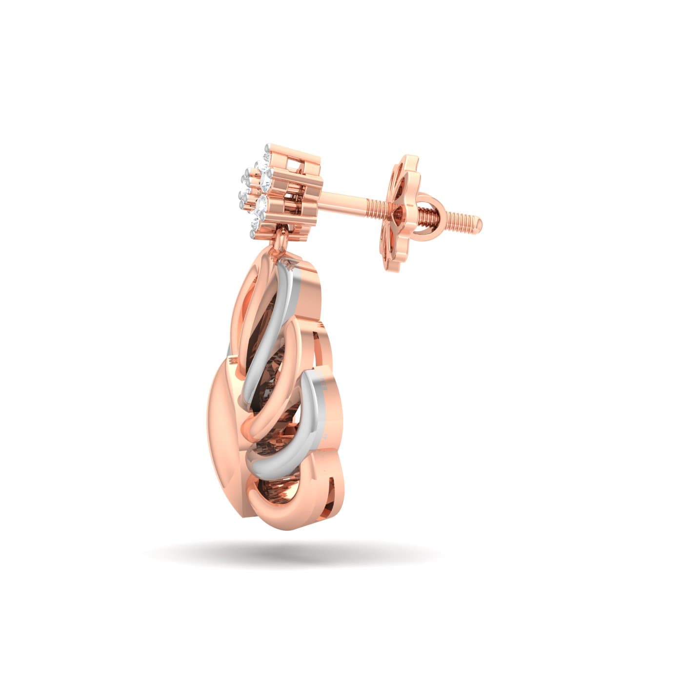 Honeysuckle Diamond Stud Earrings