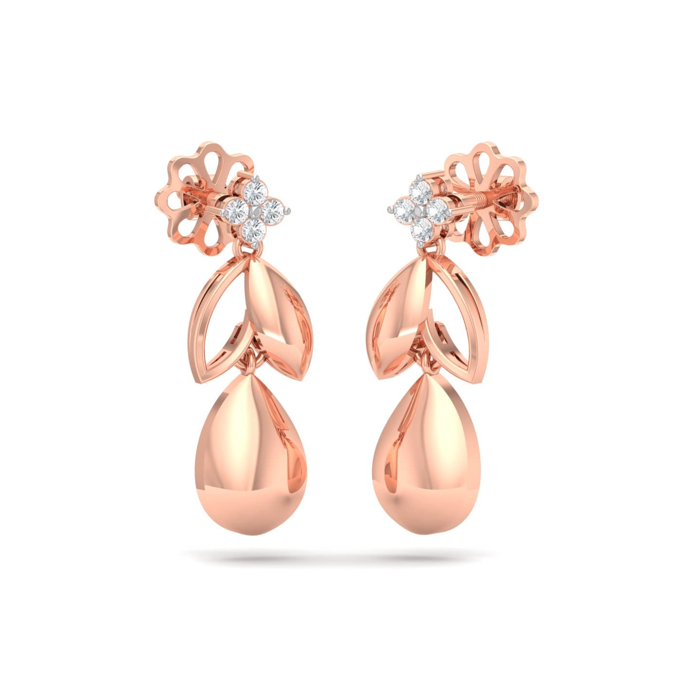 Freesia Diamond Drop Earrings