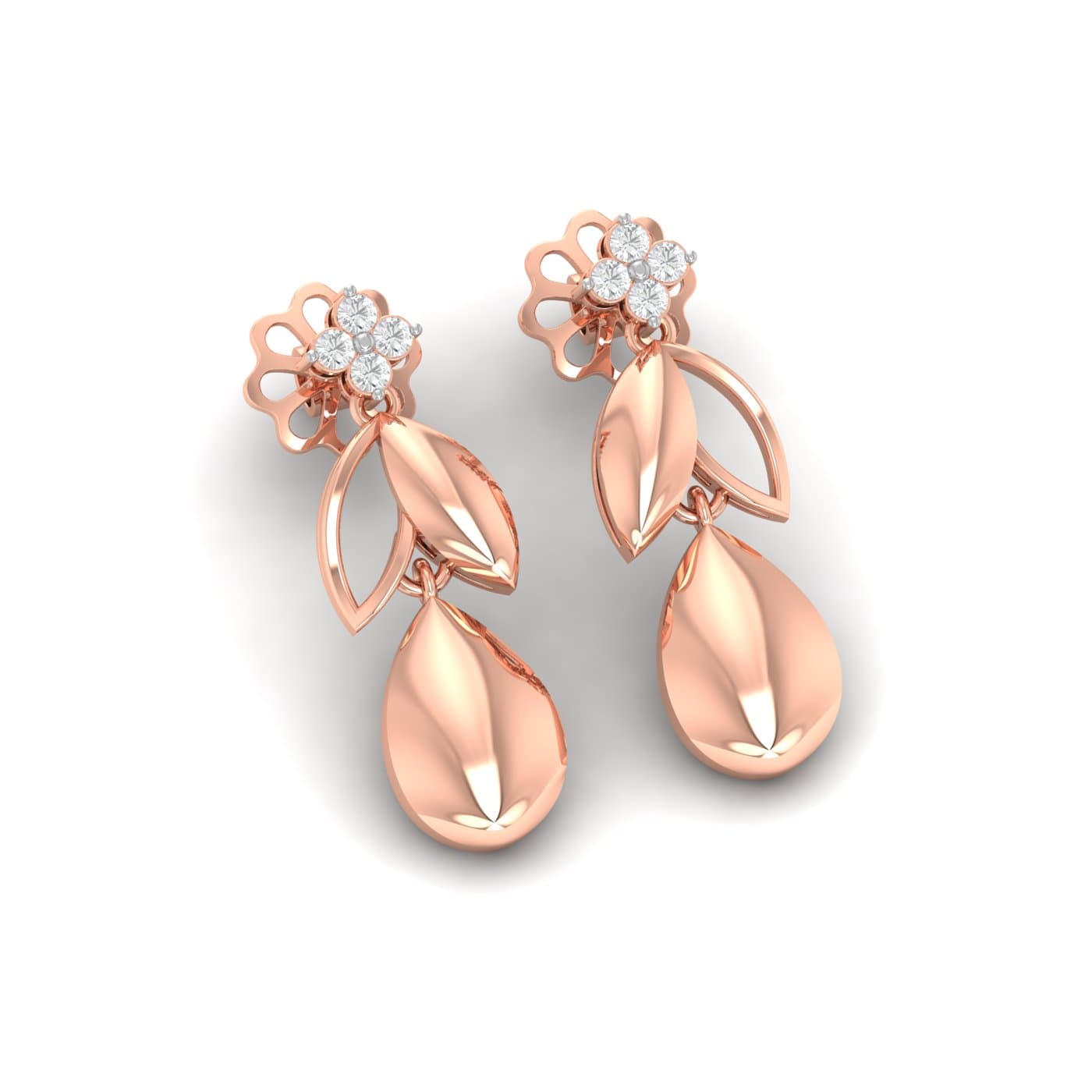 Freesia Diamond Drop Earrings