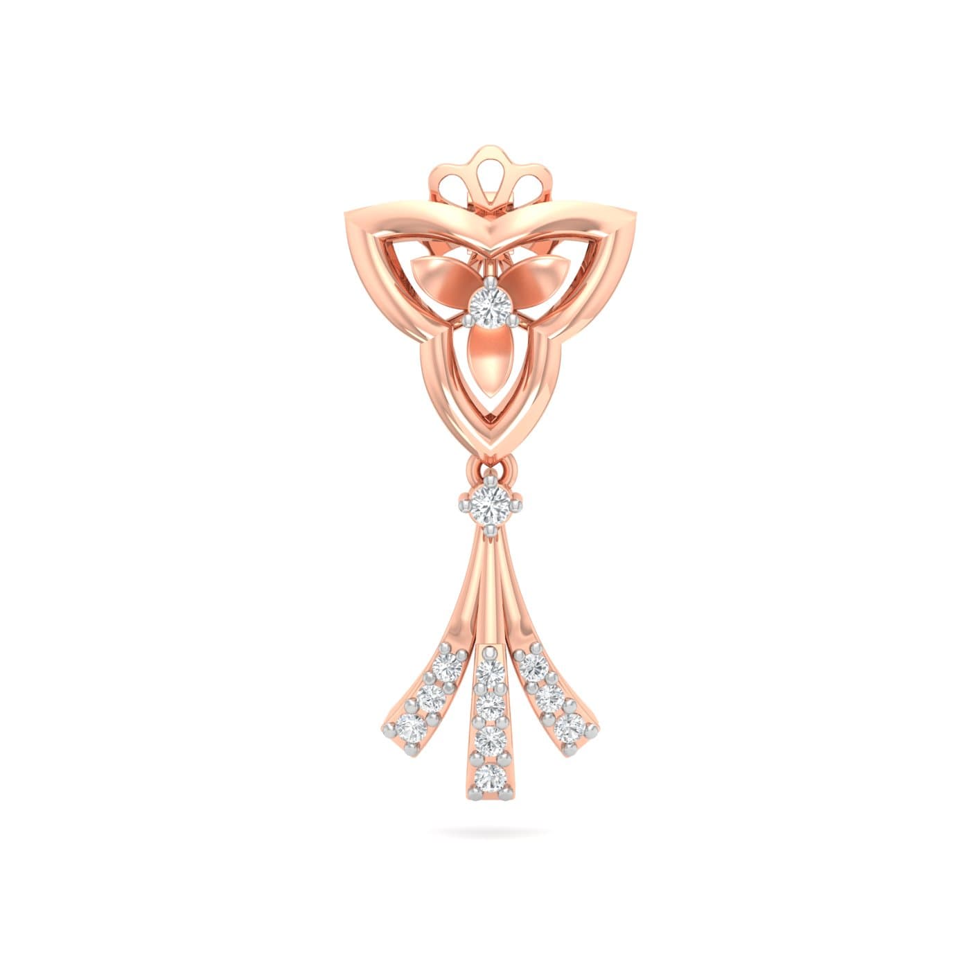 Fuschia Diamond Drop Earrings