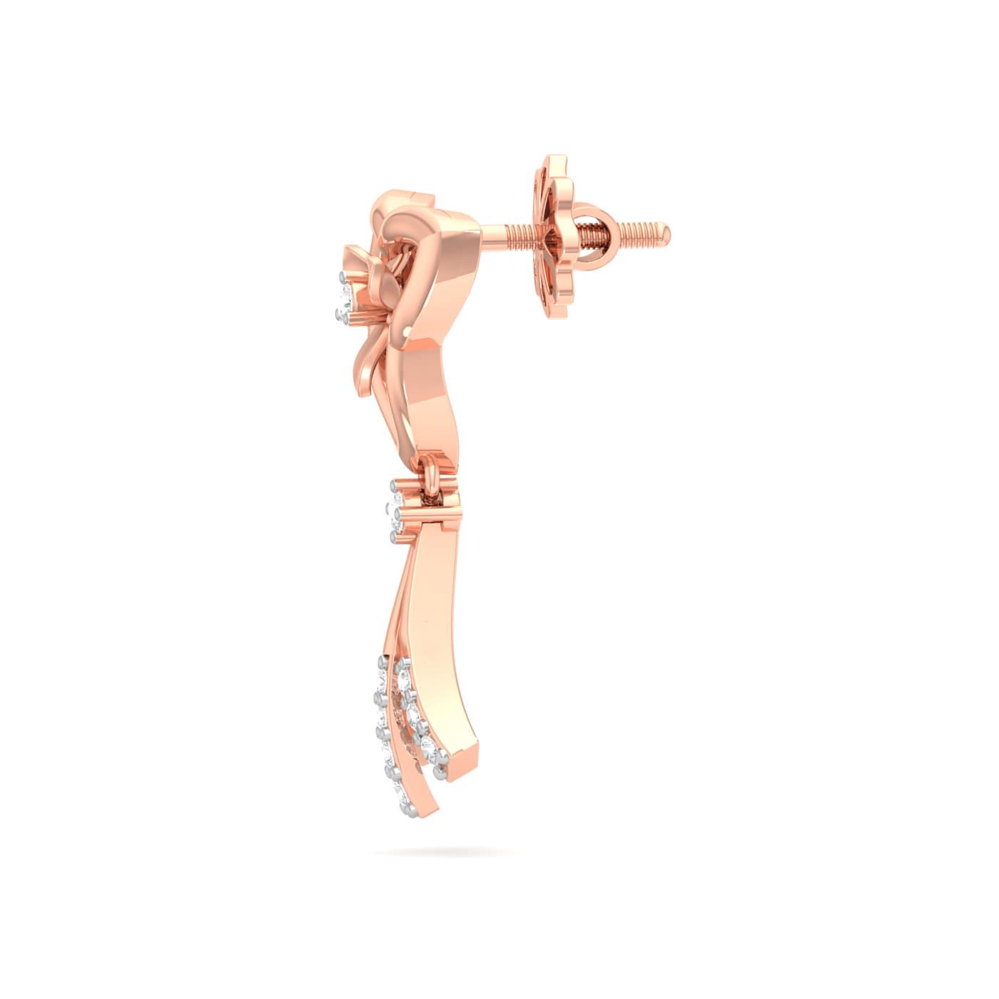 Fuschia Diamond Drop Earrings
