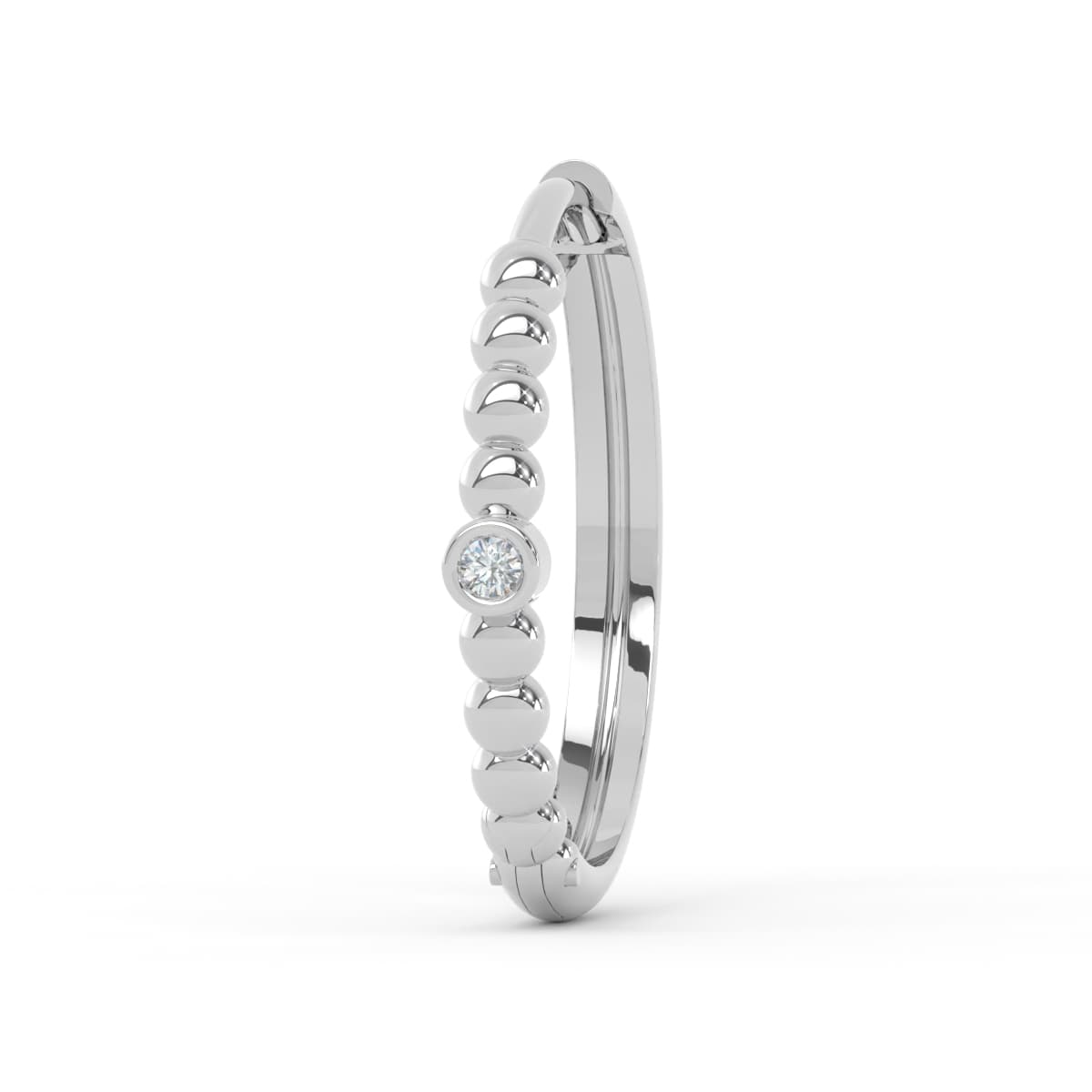 Bonding Single Diamond Hoop Earring