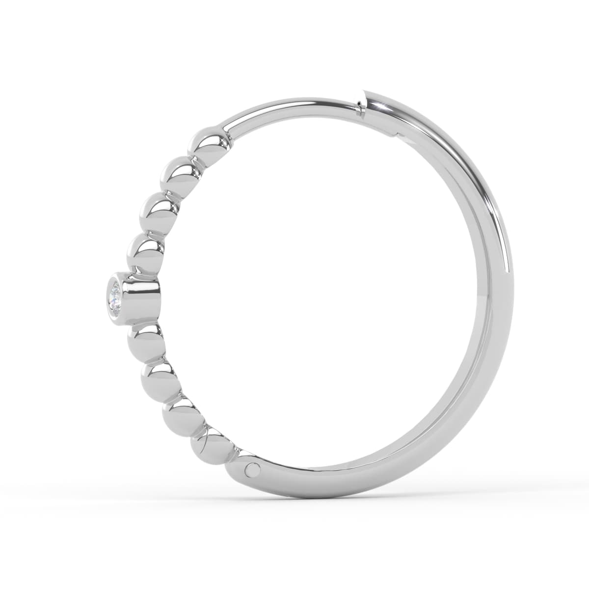 Bonding Single Diamond Hoop Earring