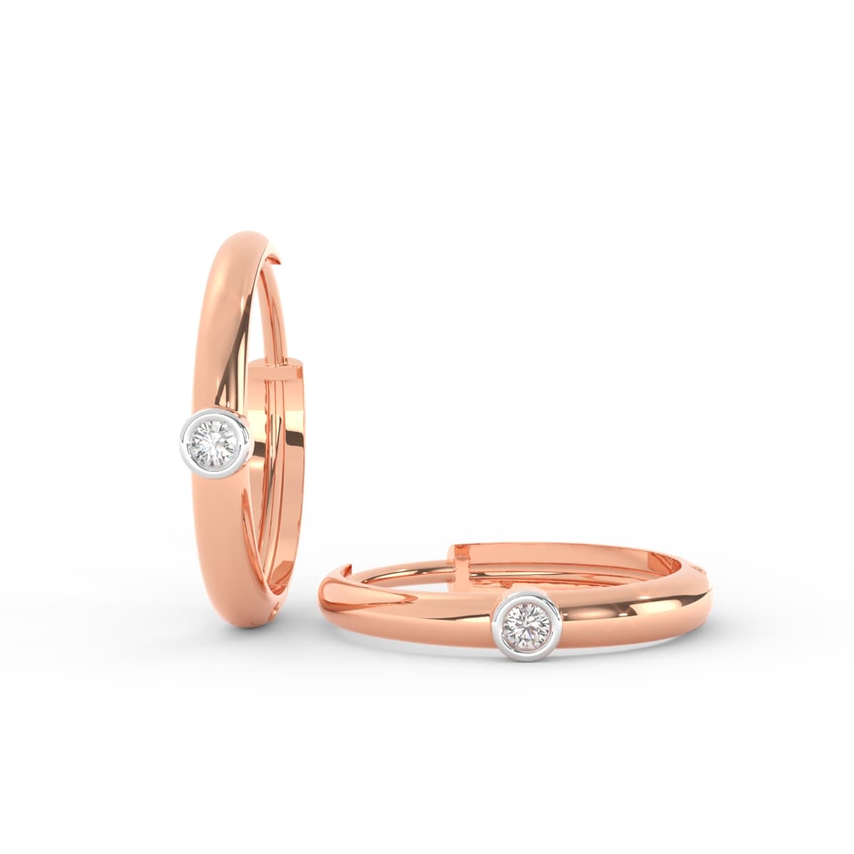 Sole Hoop Diamond Earring