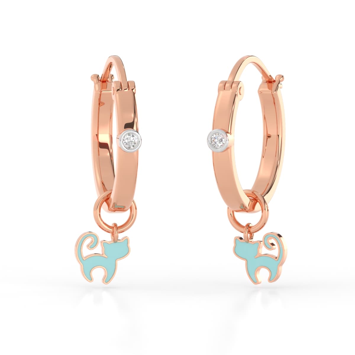 Precious Kitten Diamond Earring