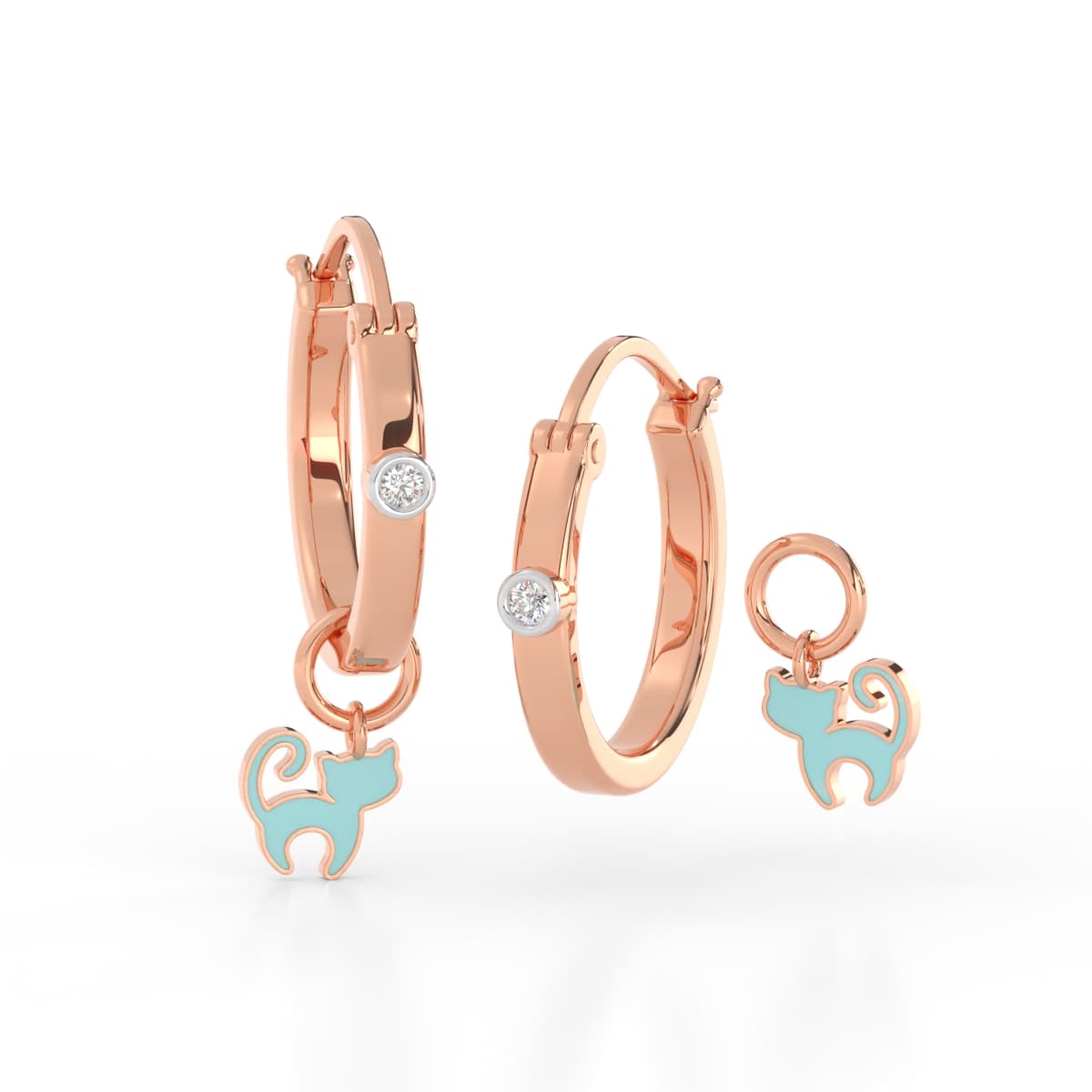 Precious Kitten Diamond Earring