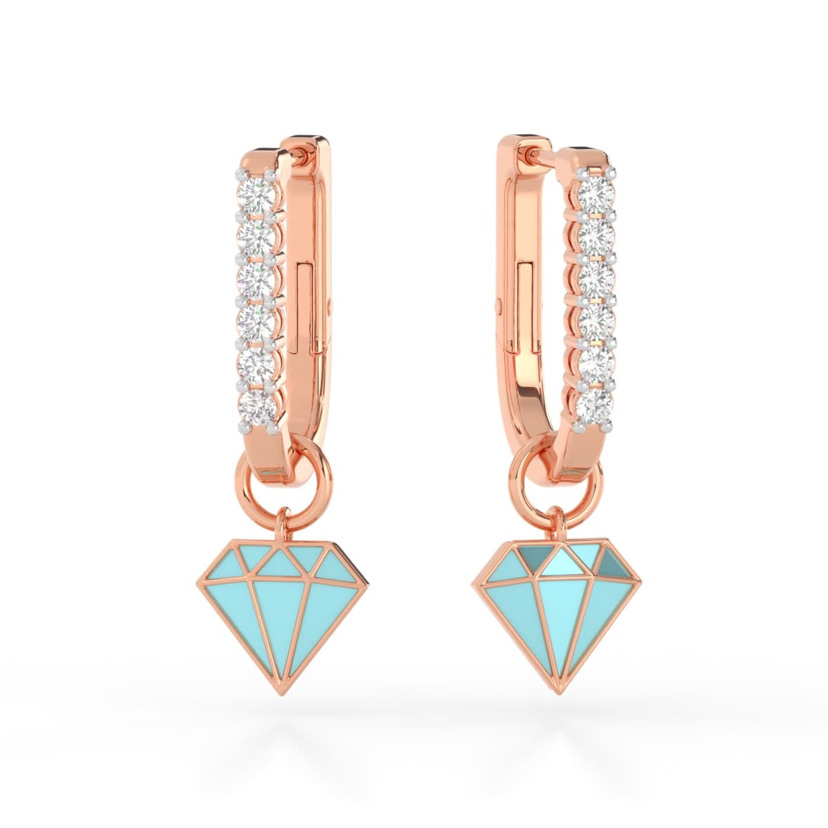 Diamond Charm Earring