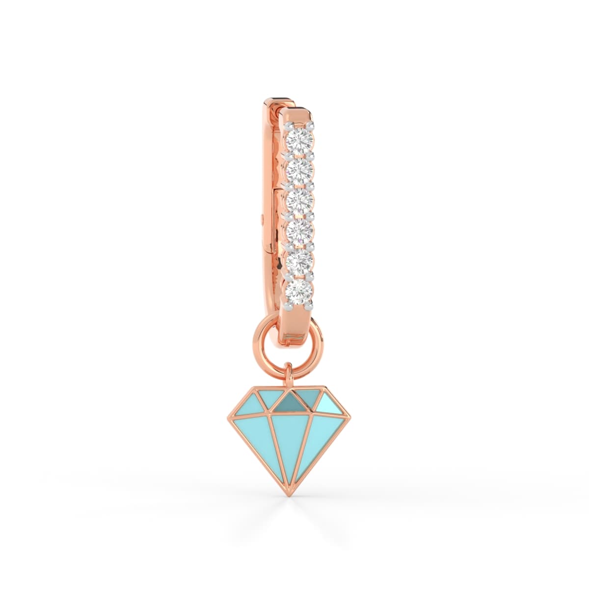 Diamond Charm Earring