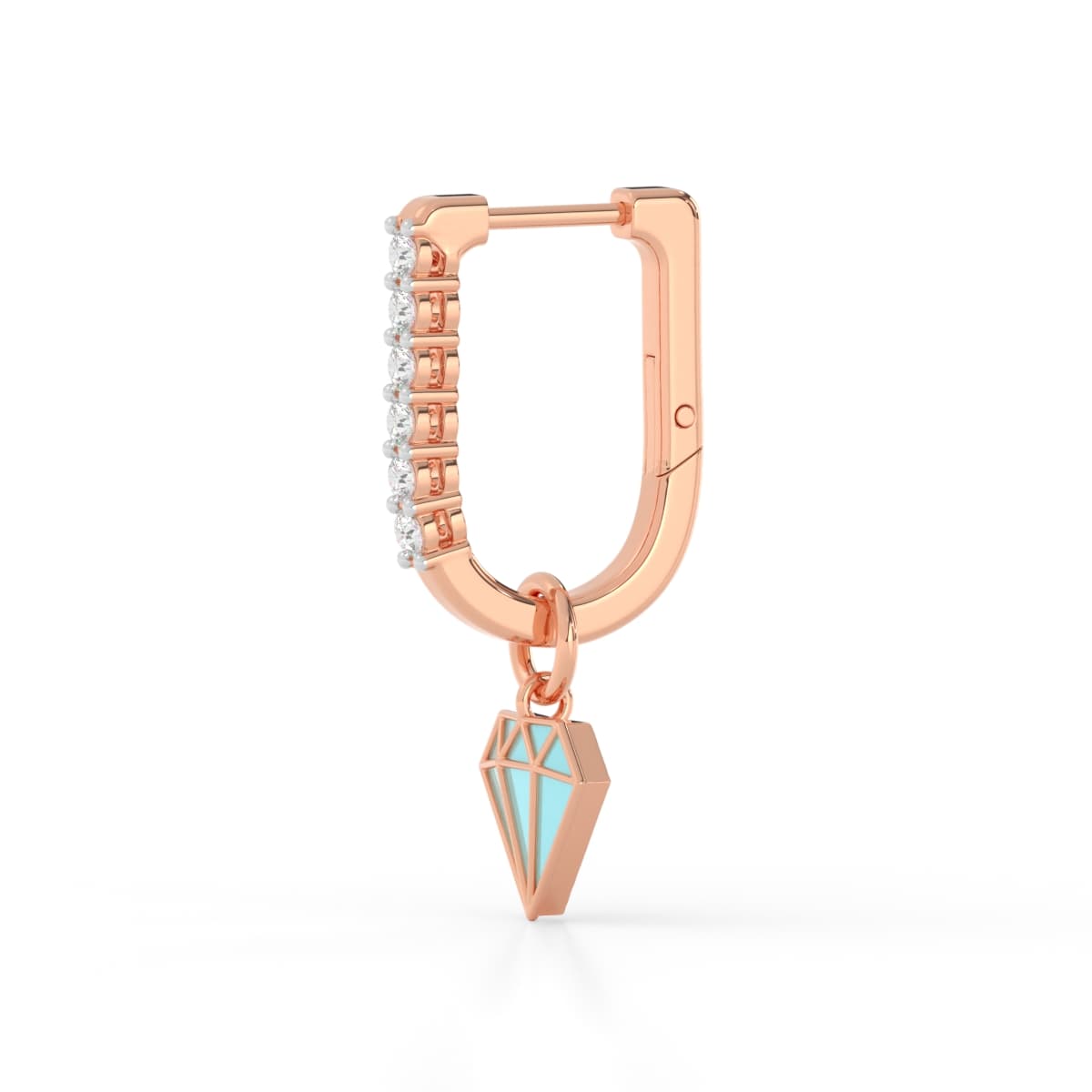 Diamond Charm Earring