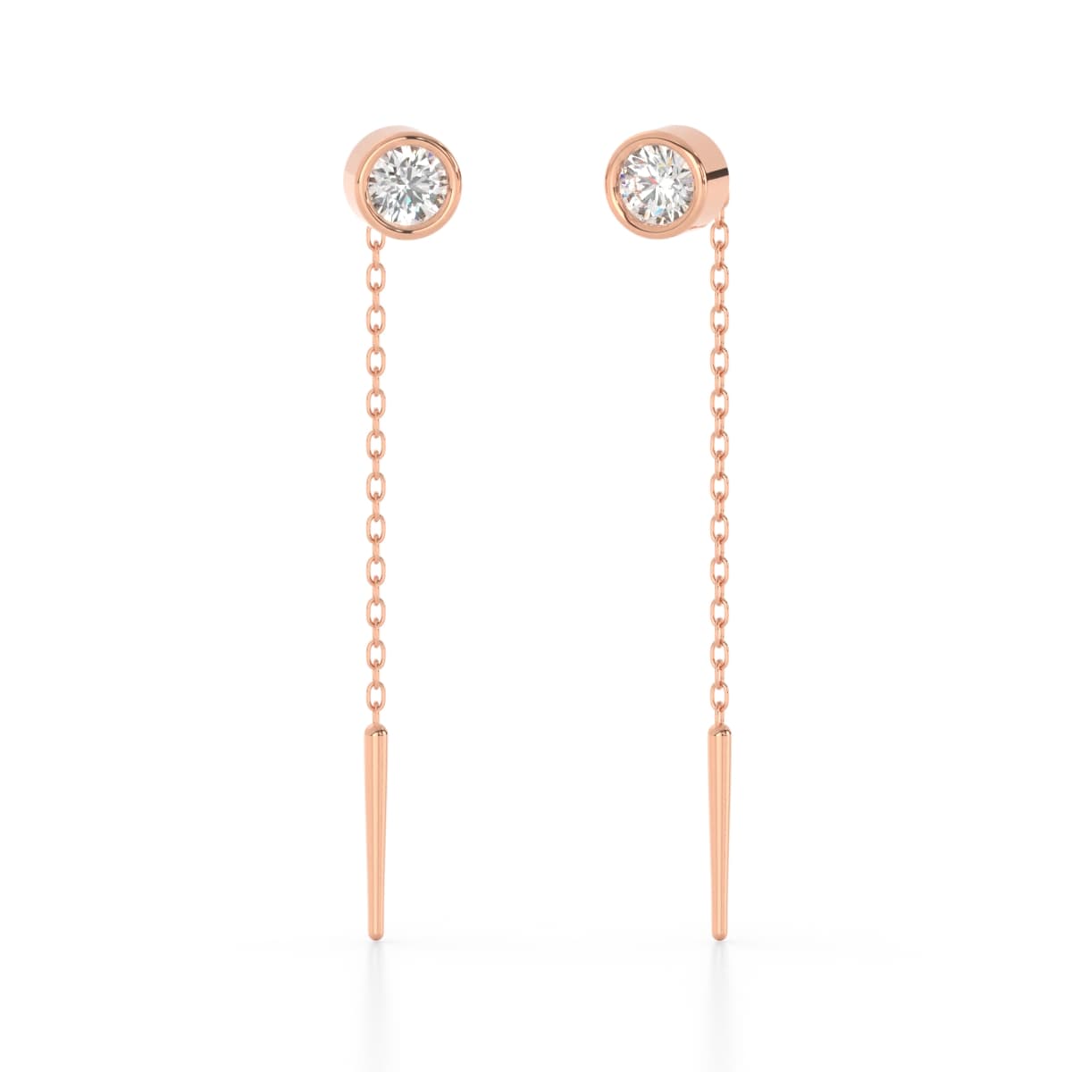 Circle Diamond Sui Dhaga Earrings