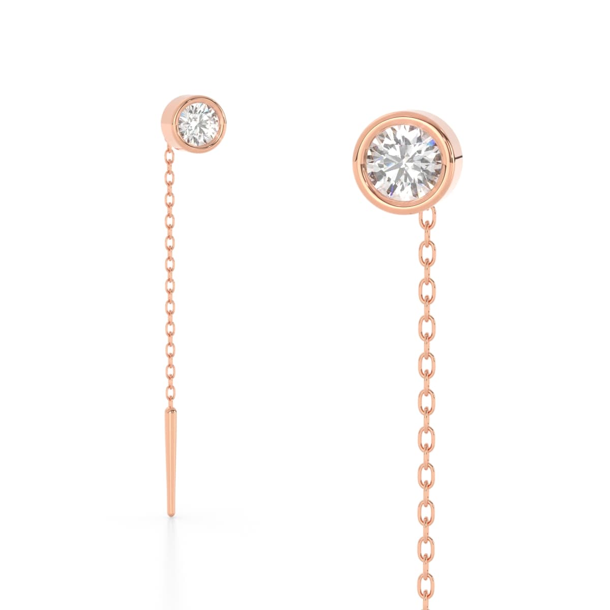 Circle Diamond Sui Dhaga Earrings