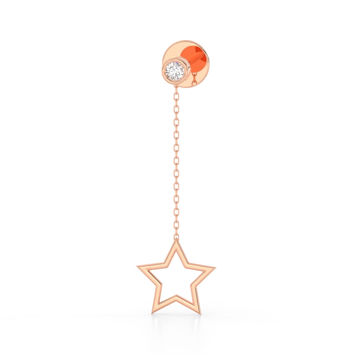 Star Gold Diamond Sui Dhaga Earrings