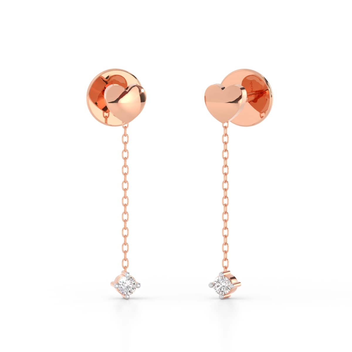 Dotted Heart Shape Sui Dhaga Earrings