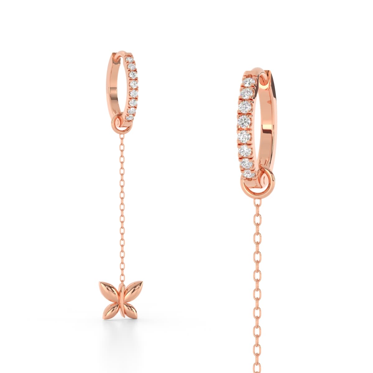 Butterfly Gold Sui Dhaga Earrings