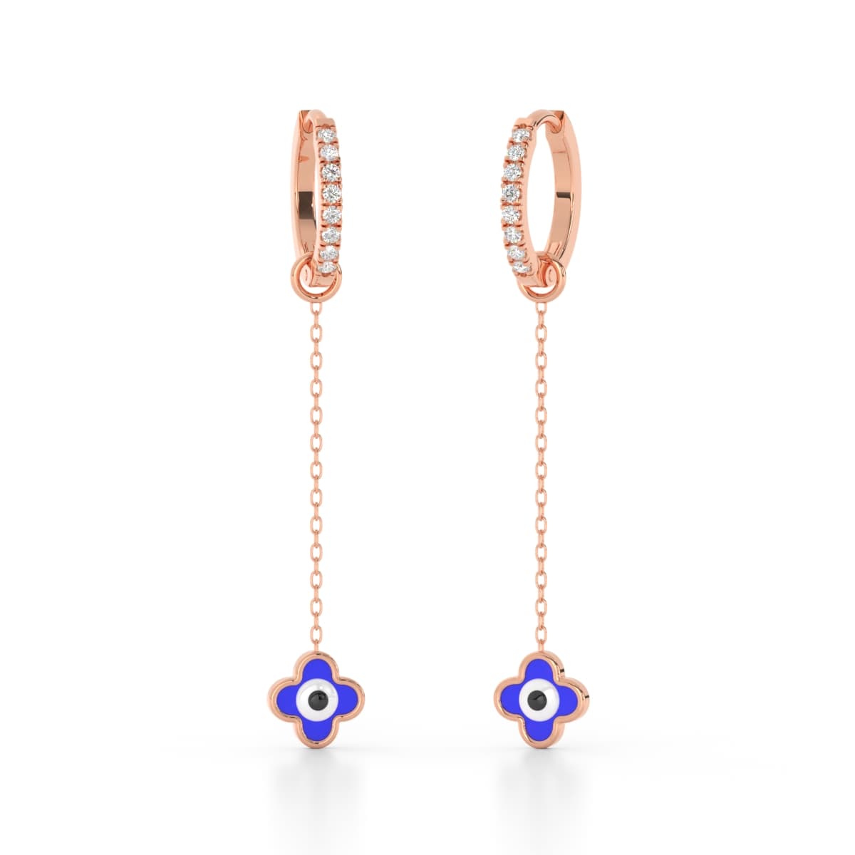 Evil Eye Diamond Sui Dhaga Earrings