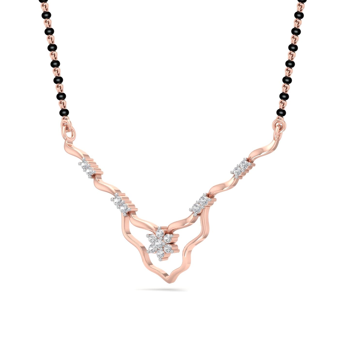 Leena Cluster Diamond Mangalsutra