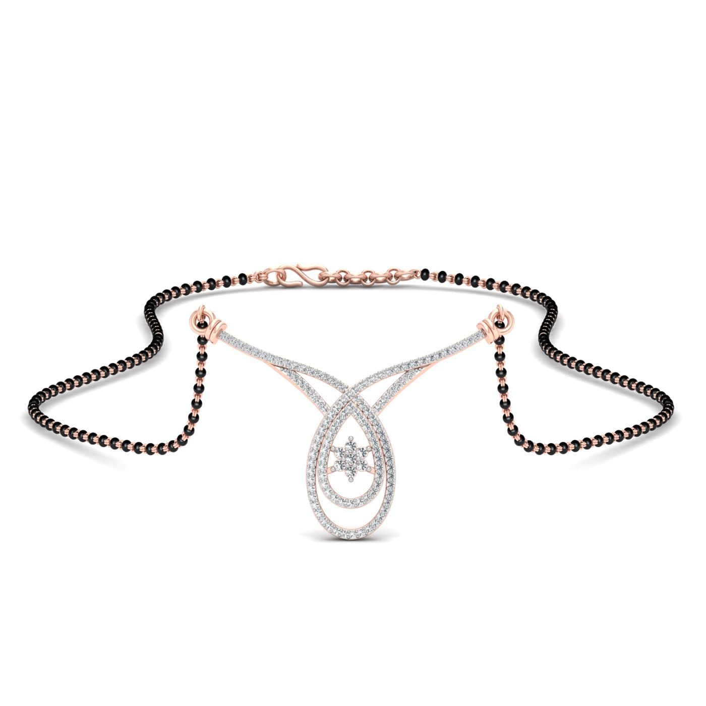 Niharika Oval Design Diamond Mangalsutra