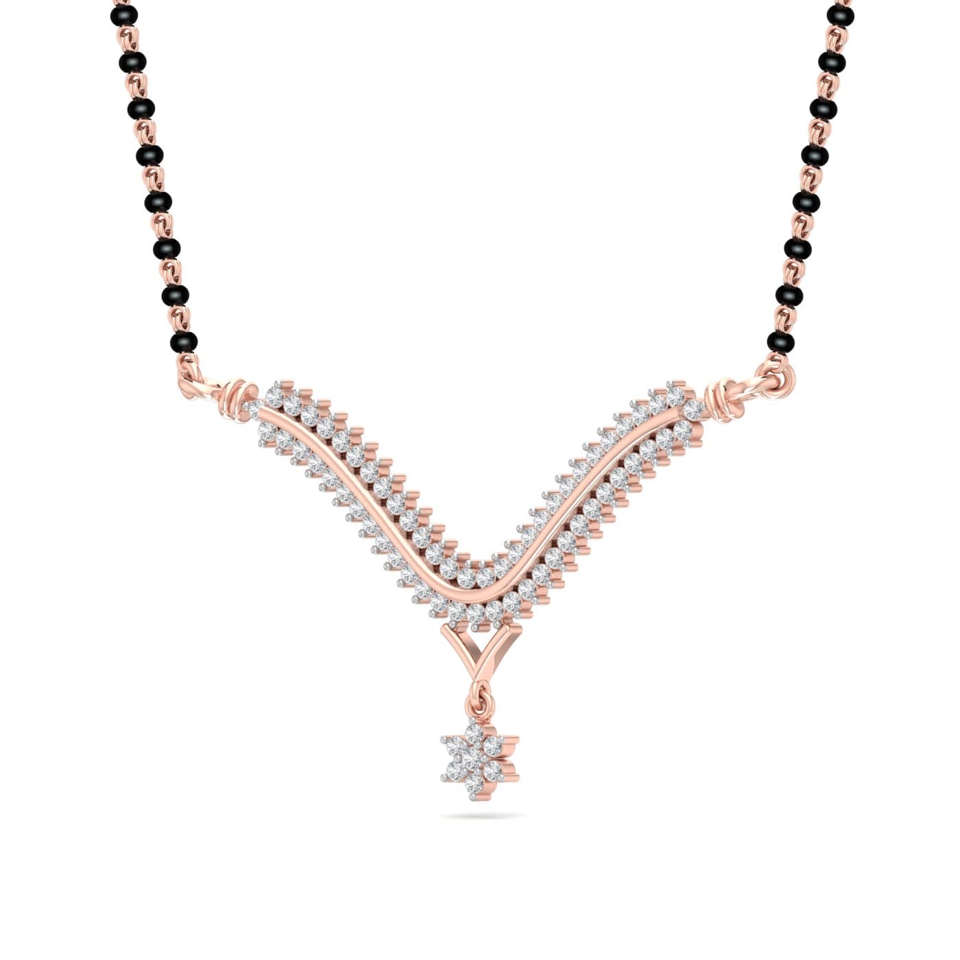 Foram Modern Design Diamond Mangalsutra