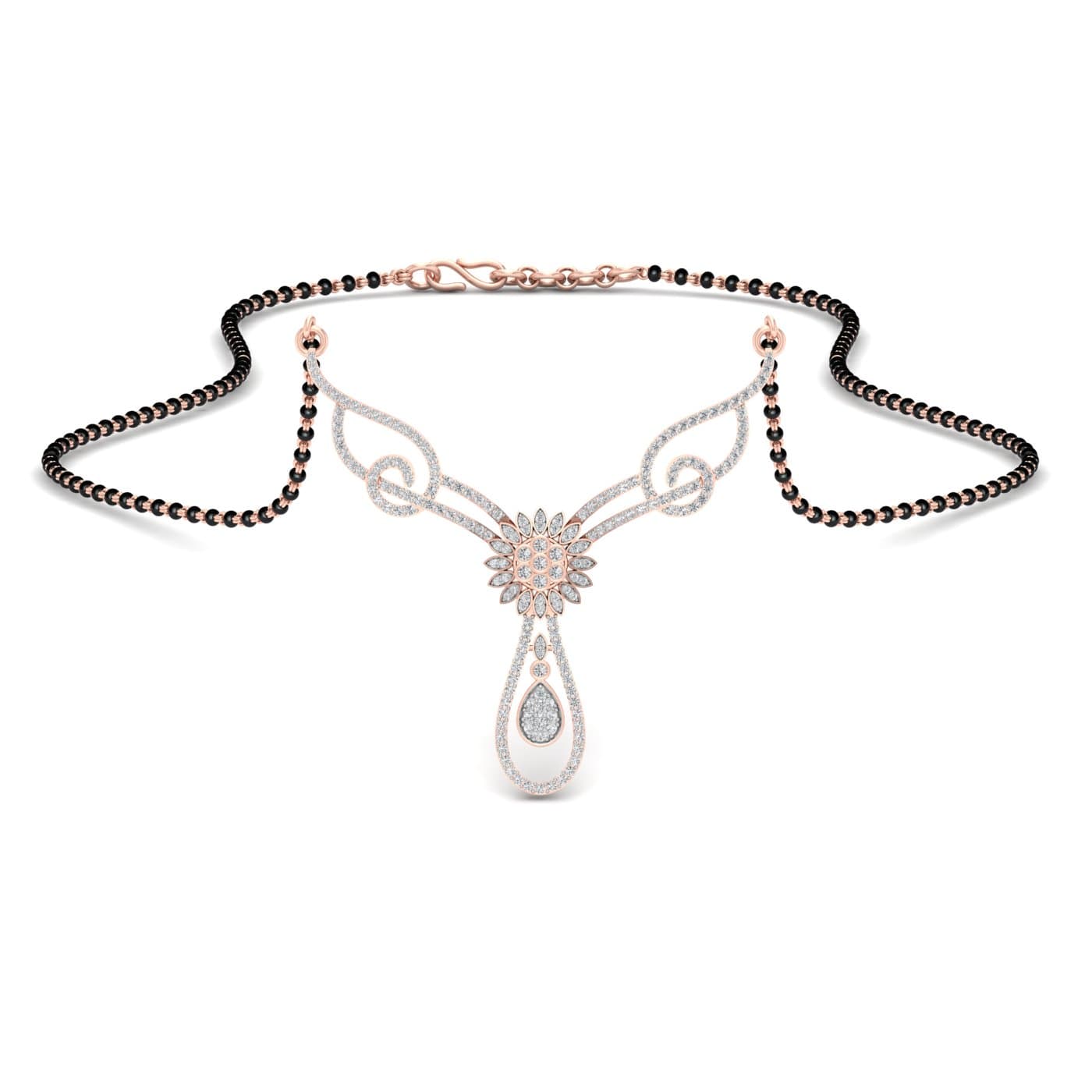 Janaki Flowers Diamond Gold Mangalsutra