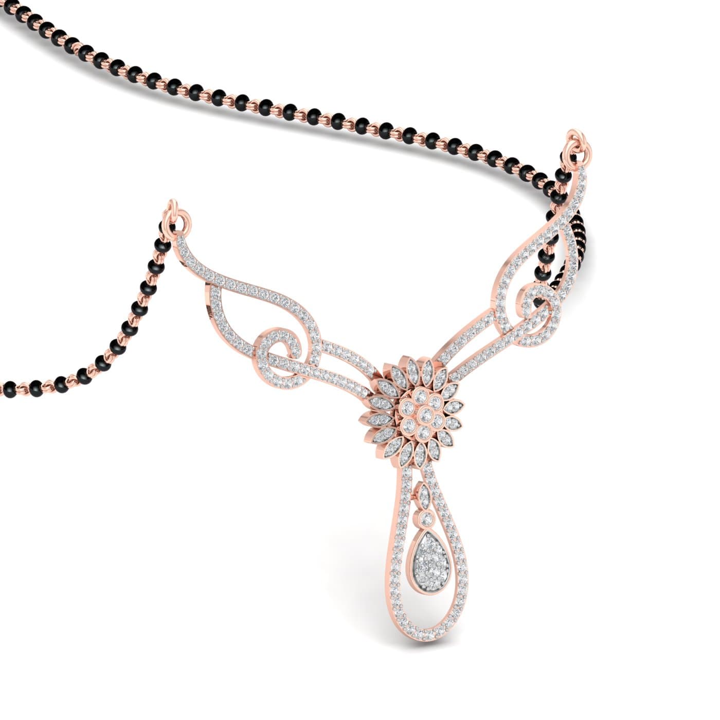 Janaki Flowers Diamond Gold Mangalsutra