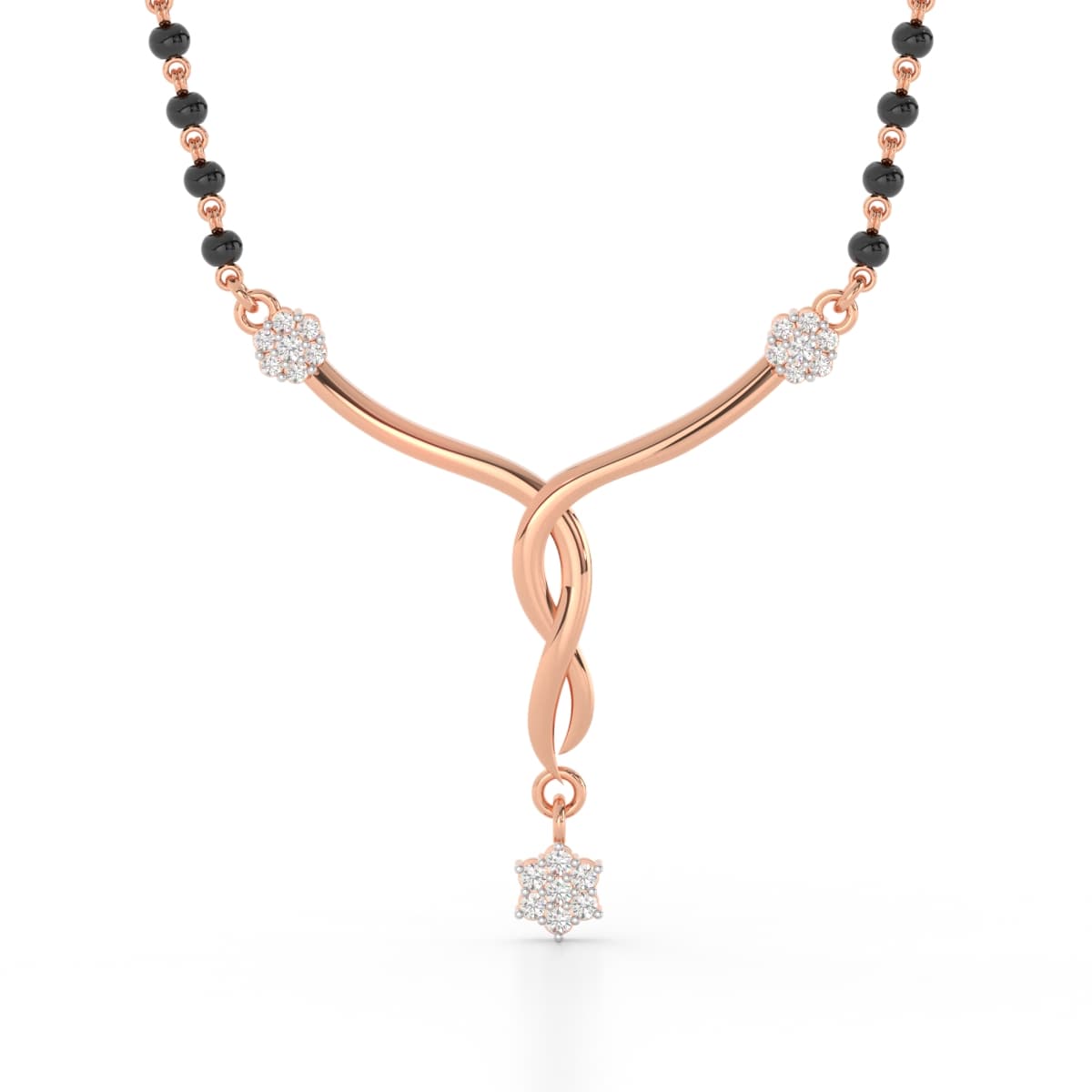 Promising Knot Diamond Mangalsutra