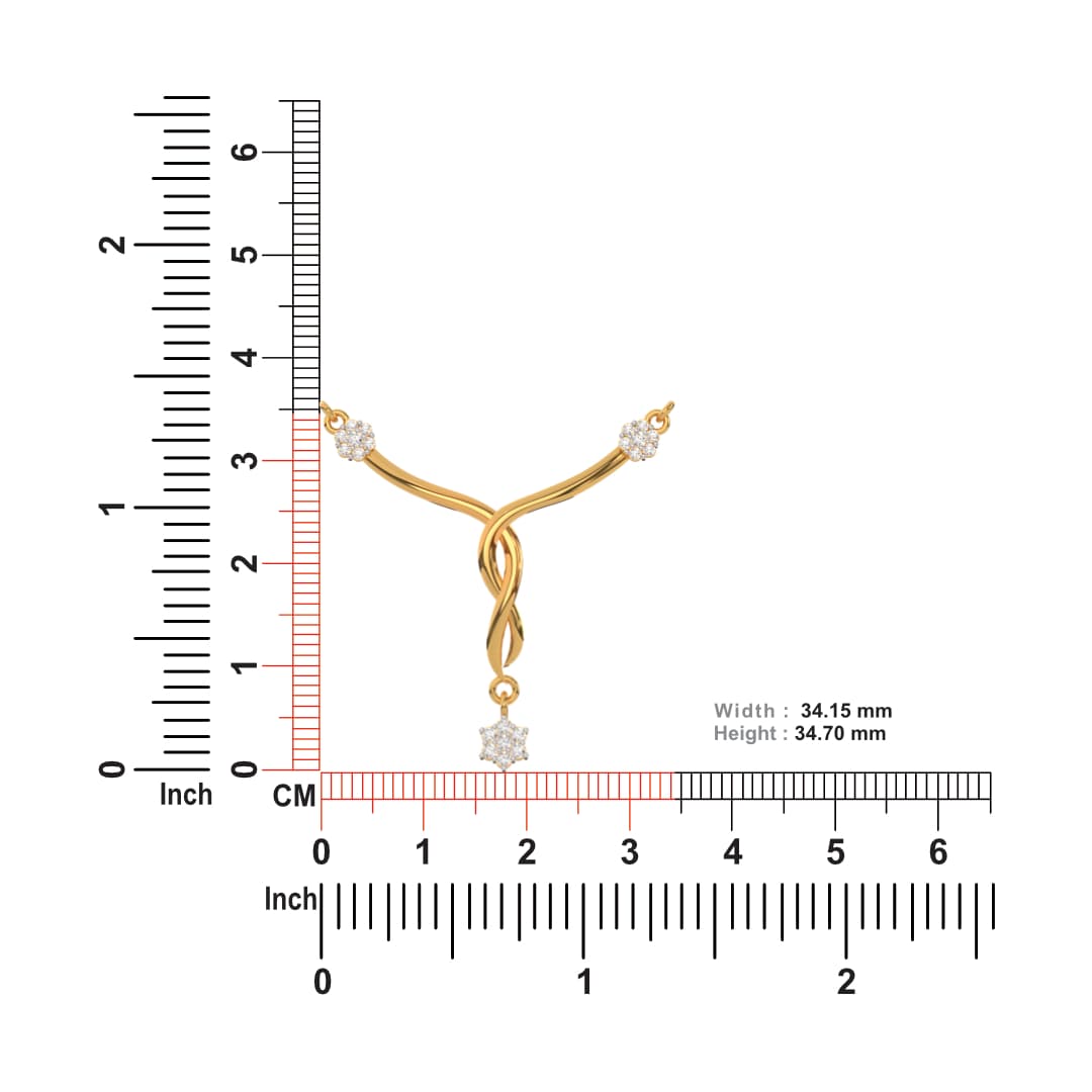 Promising Knot Diamond Mangalsutra