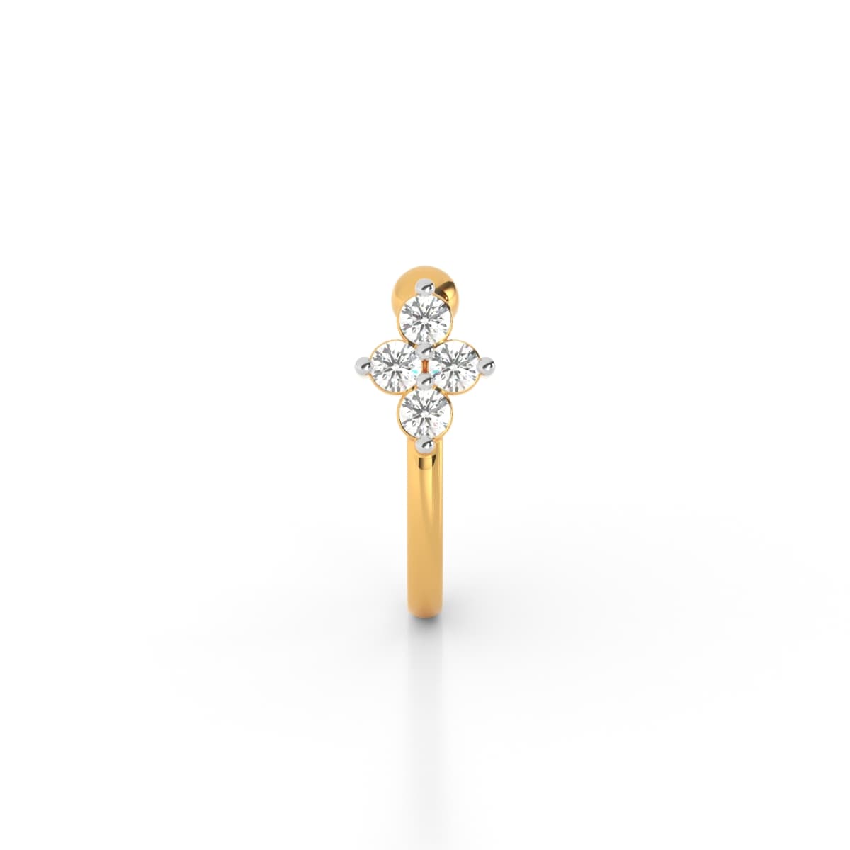 Four Stone Diamond Nose Pin