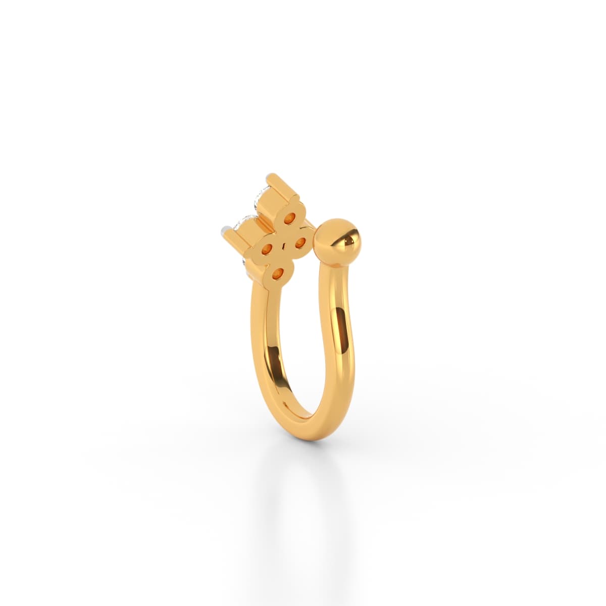 Four Stone Diamond Nose Pin