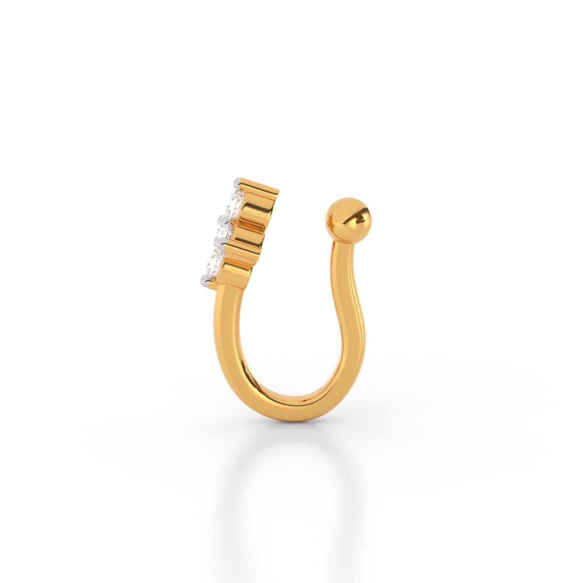 Four Stone Diamond Nose Pin