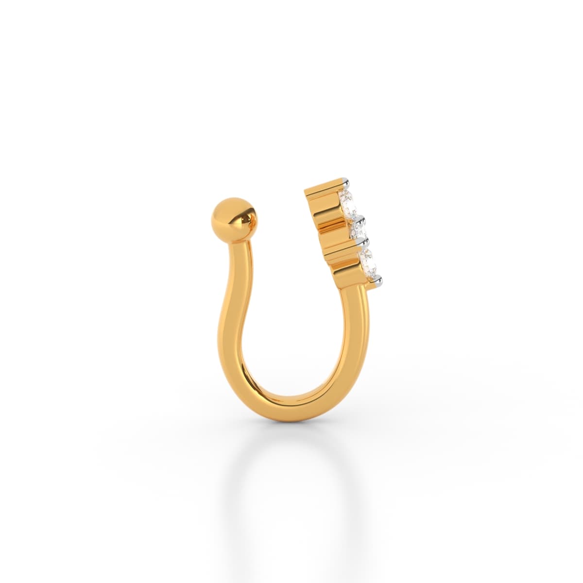 Four Stone Diamond Nose Pin