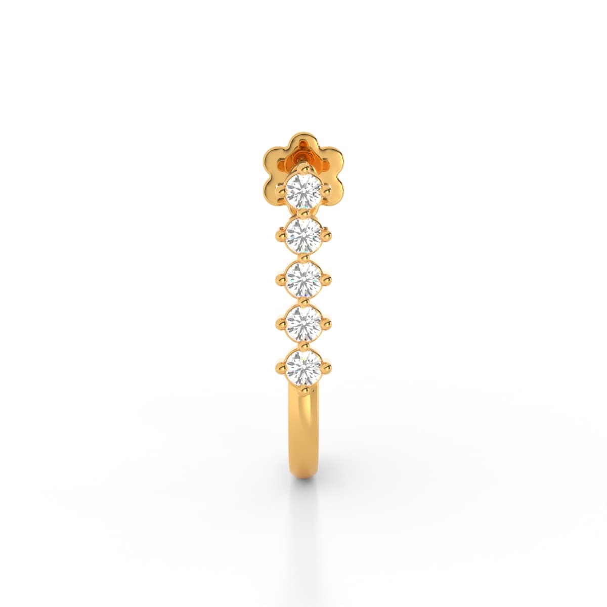 Linear Diamond Nose Ring