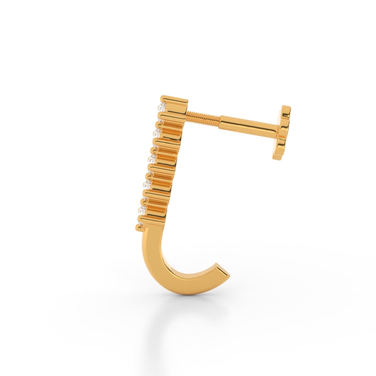 Linear Diamond Nose Ring