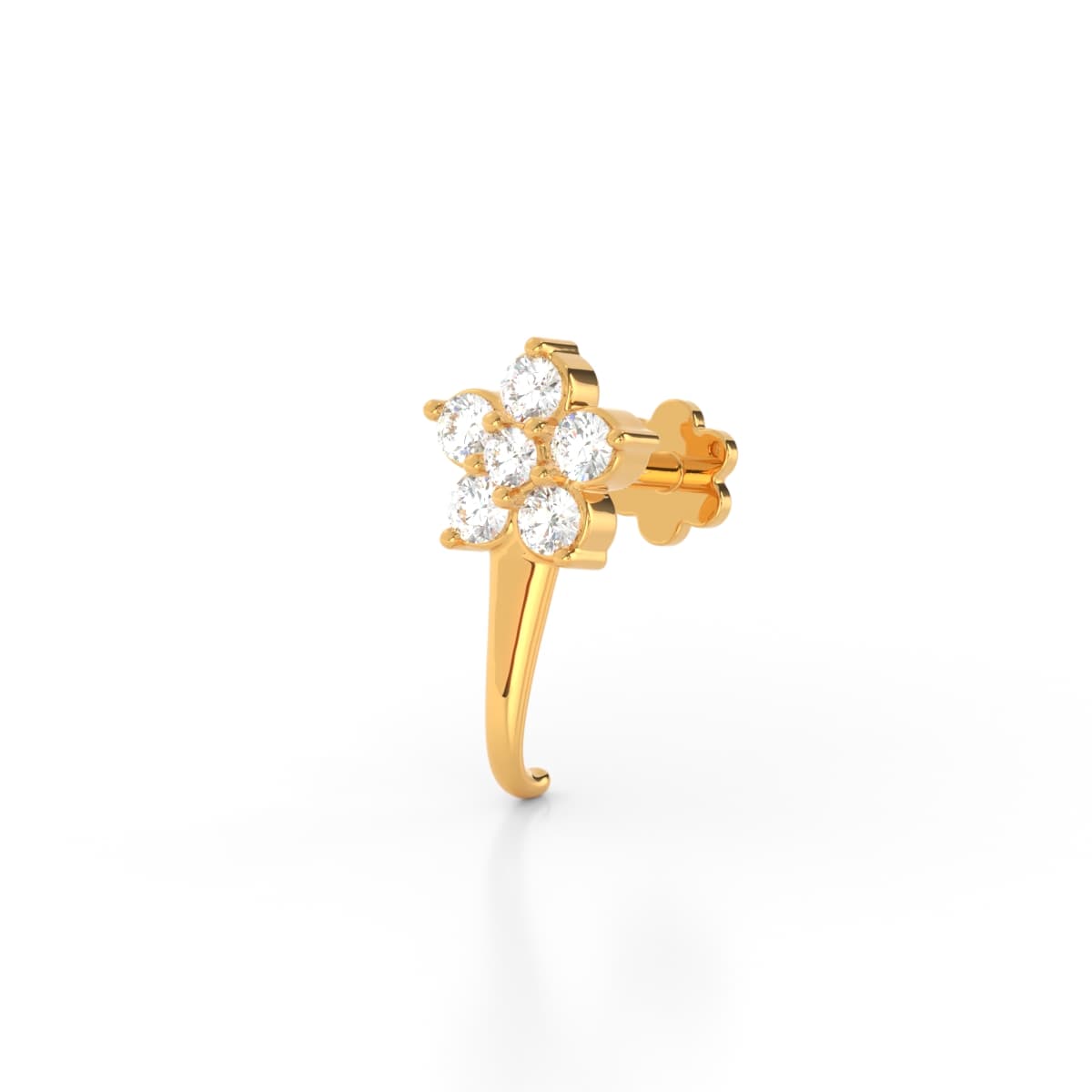 Fleur Blossom Diamond Nose Pin