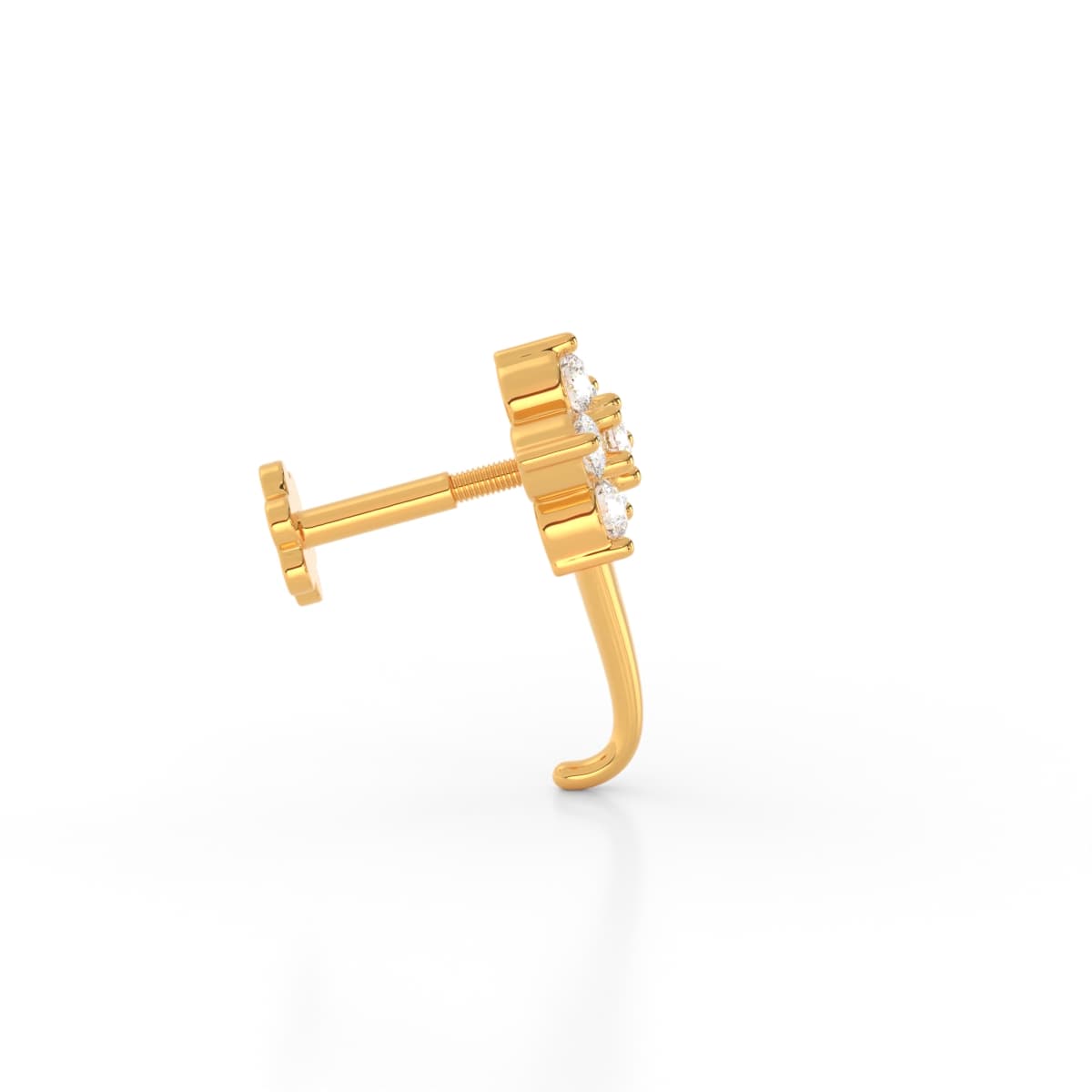 Fleur Blossom Diamond Nose Pin