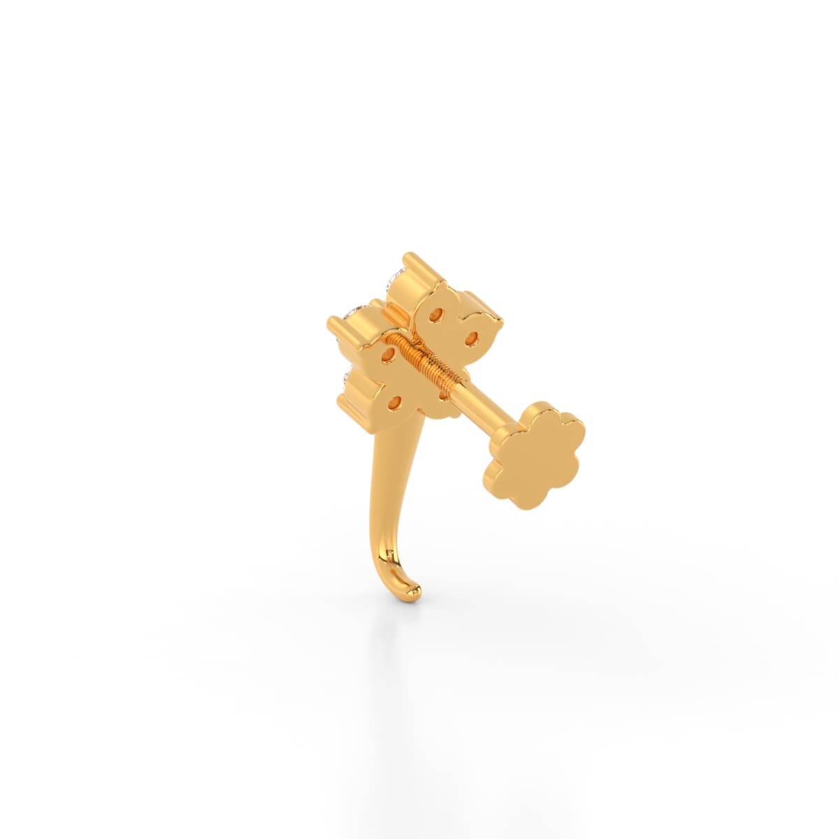 Fleur Blossom Diamond Nose Pin