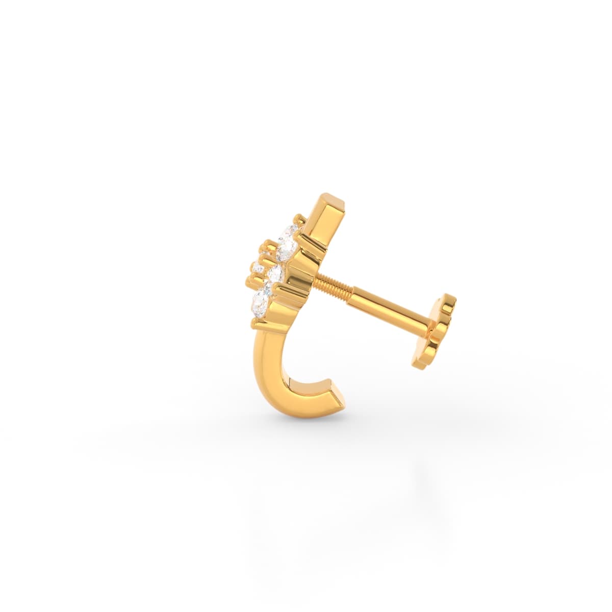 Seven Stone Diamond Nose Ring