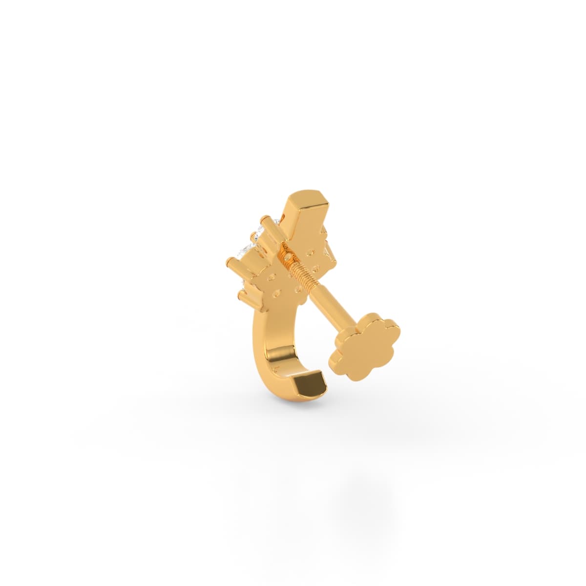 Seven Stone Diamond Nose Ring
