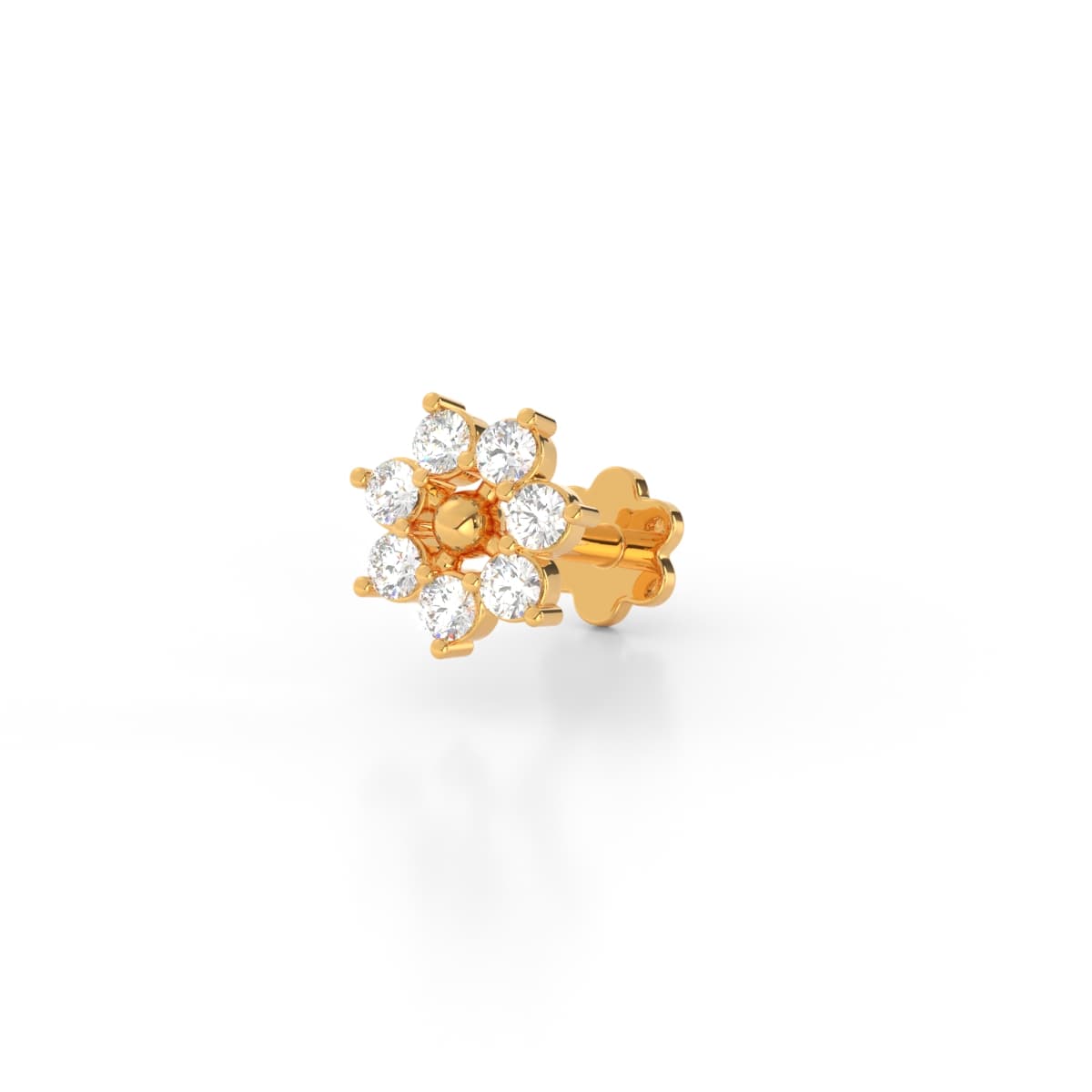 Round Fleur Diamond Nosepin