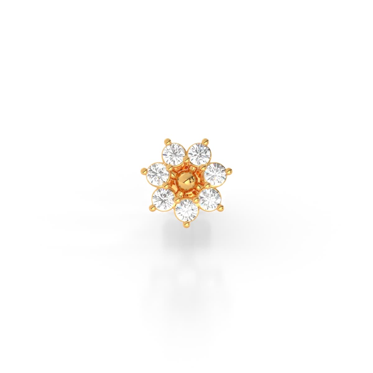 Round Fleur Diamond Nosepin