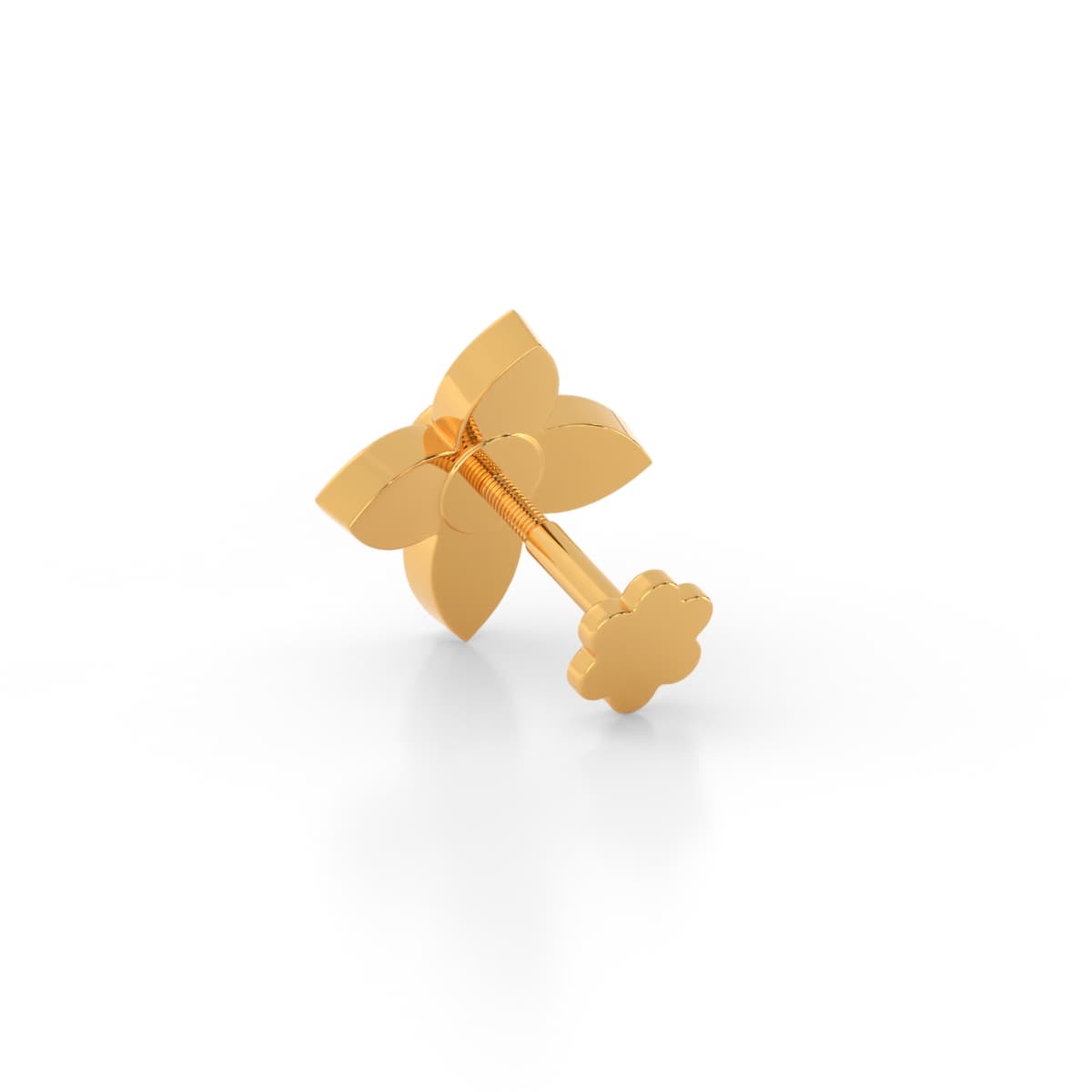 Four Petals Diamond Nose Pin