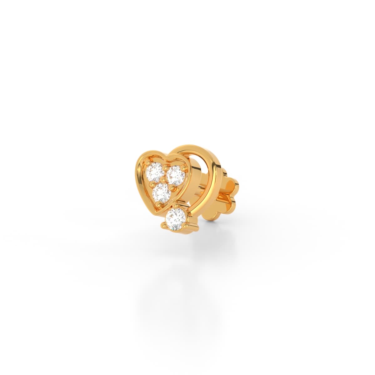 Drop Heart Diamond Nosepin