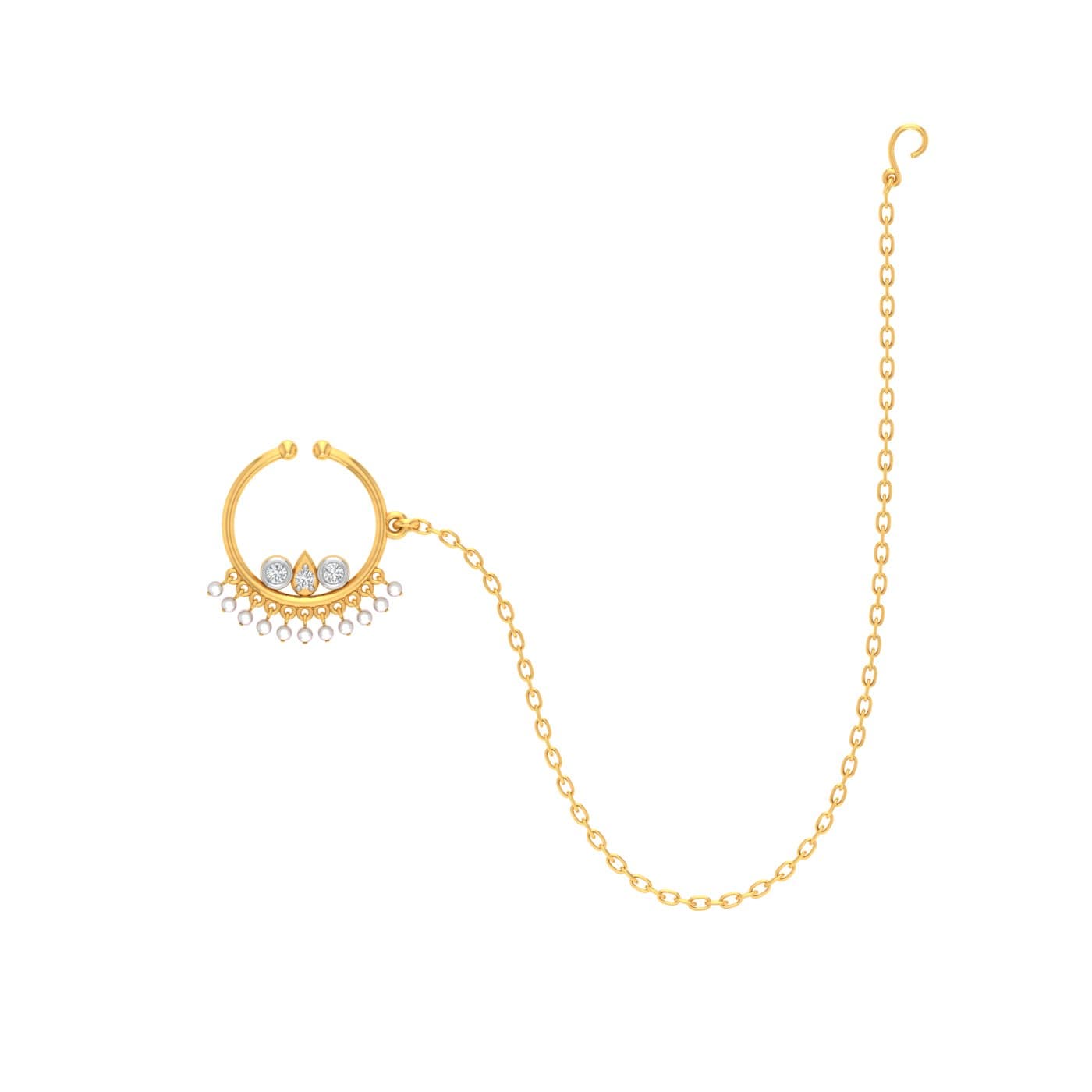 Geetika Pearl Drop Nose Ring