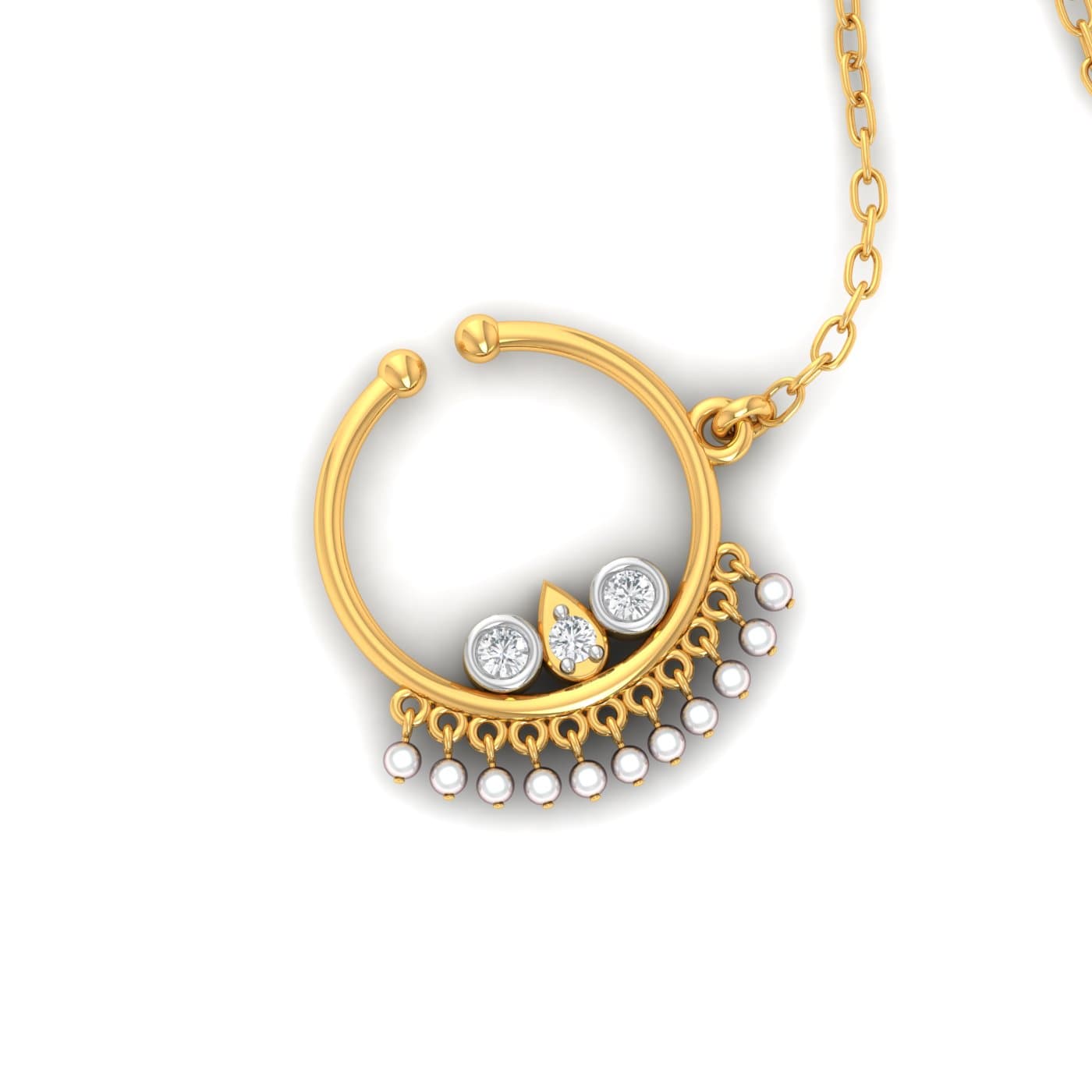 Geetika Pearl Drop Nose Ring