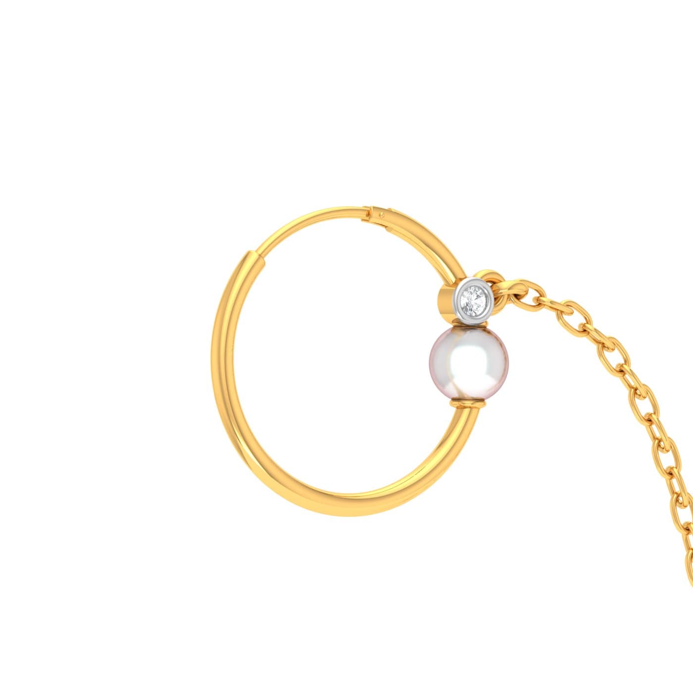 Ucchal Pearl Bridal Nose Ring
