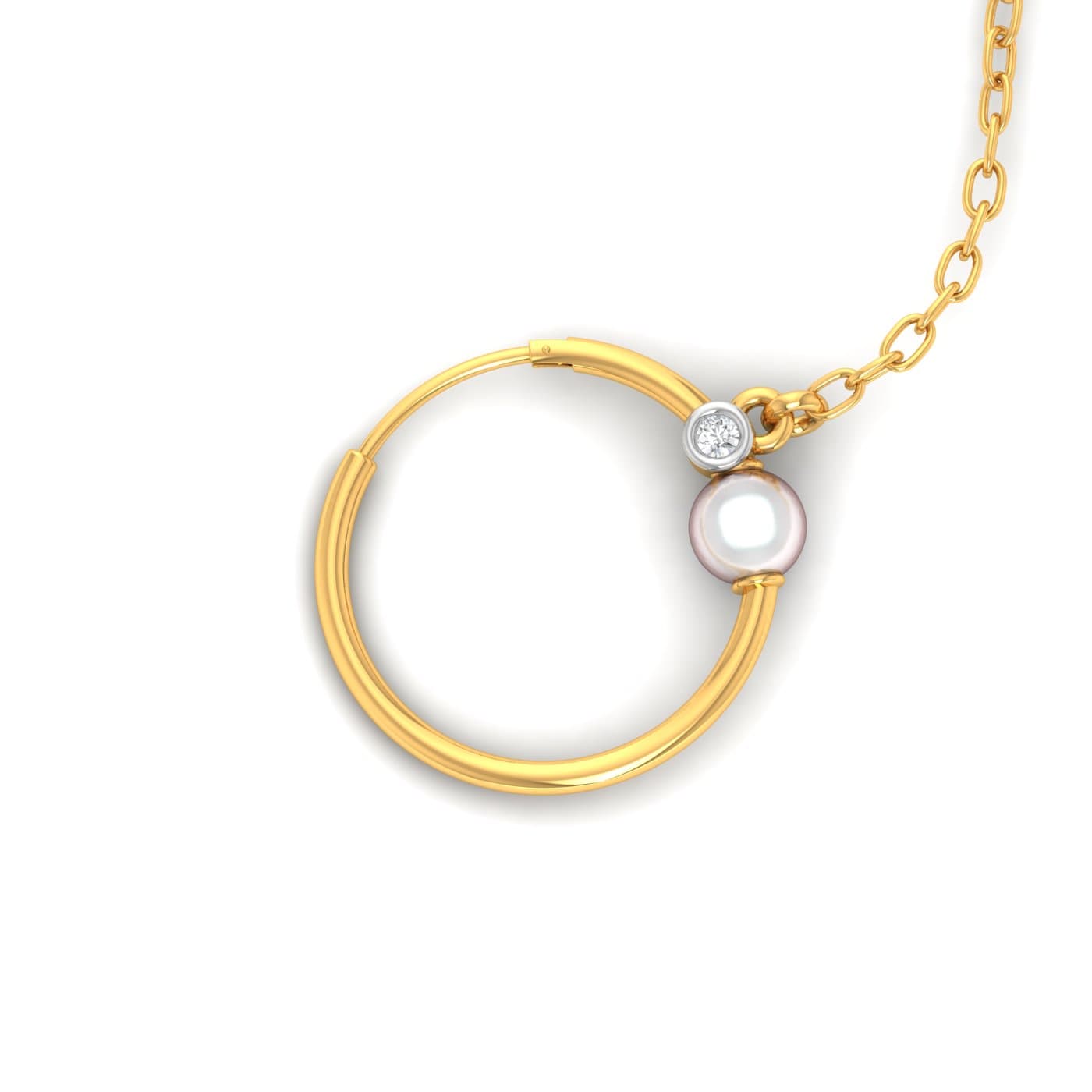 Ucchal Pearl Bridal Nose Ring